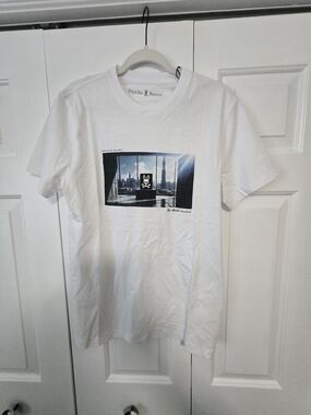 Psycho Bunny White Graphic Crewneck T-Shirt - Size 4 - NWT - Free Shipping